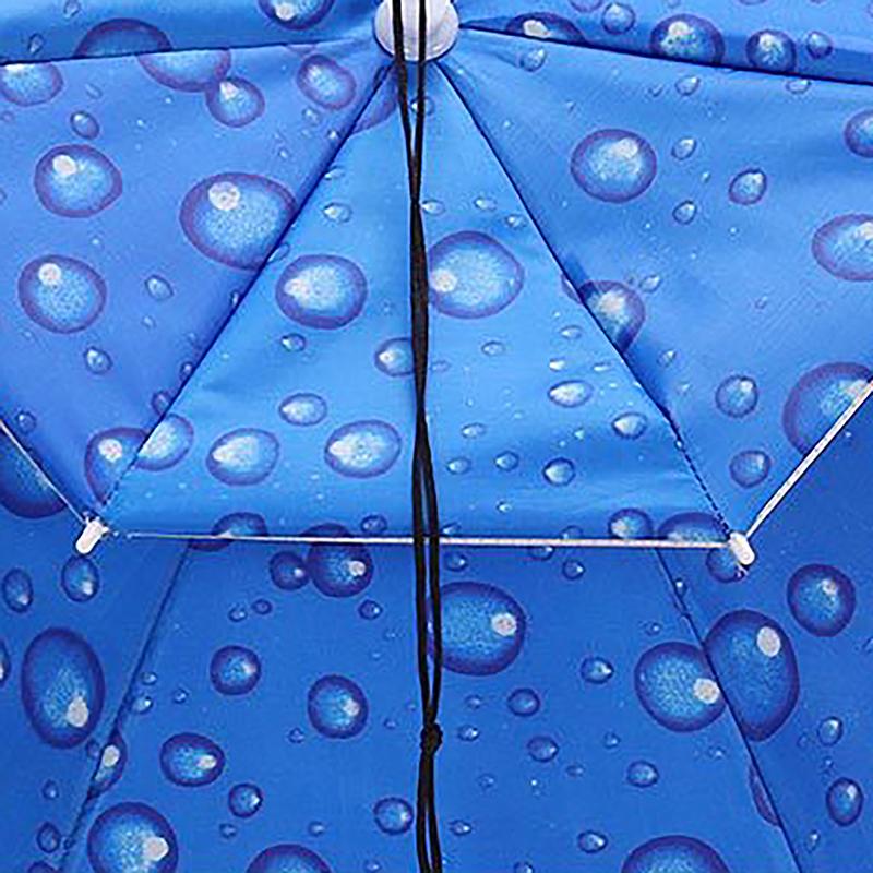 Portable Rain Umbrella Hat Foldable Outdoor Sun Shade Waterproof Camping Fishing Headwear Beach Head Hats Accessory