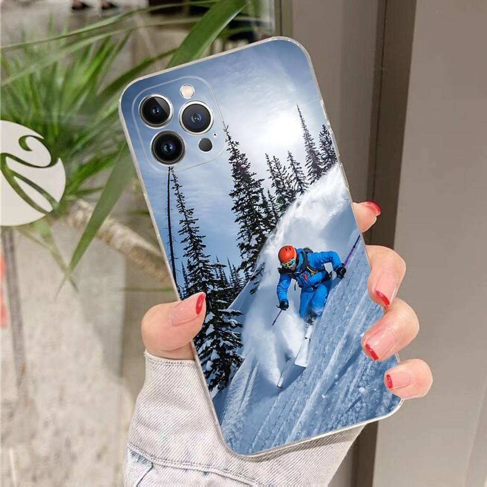 

Skiing Snow Snowboard Ski Phone Case For IPhone 17 16 11 12 13 14 15 Pro Max Plus Cover Clear Case iPhone 11
