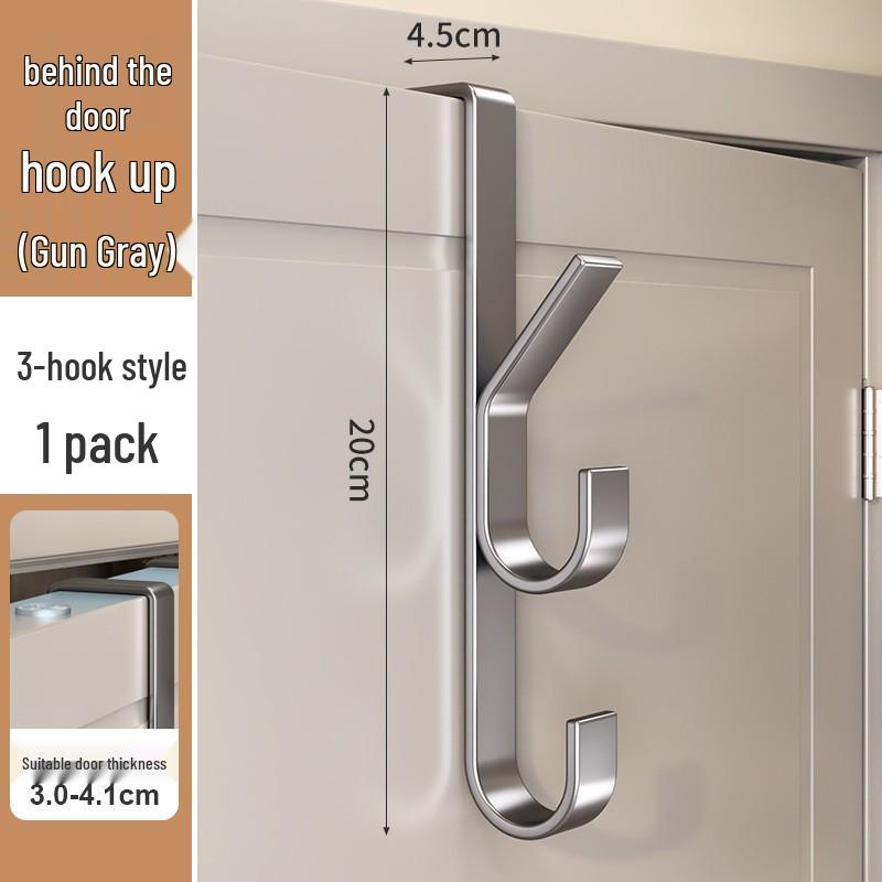 Over-the-Door Coat and Bag Rack with Hooks