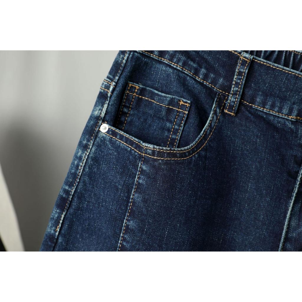 Jeans i stor størrelse Dame Høyt liv Baggy Jeans Dame Løse Denim Haremsbukser Mammajeans Vår Dameklær