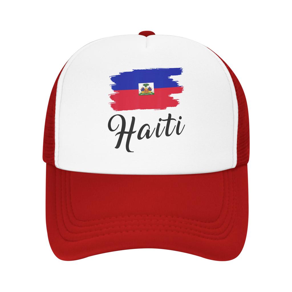 Haiti Flag Haitian Mesh Baseball Caps Adult HipHop Sun Hats  Hats Breathable Summer Trucker Hat
