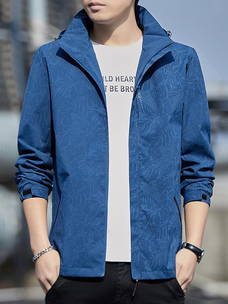 Men's Spring/Autumn 2024 Casual Hooded Outdoor Student Jacket