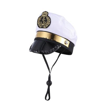 Sombrero de Capitán Marinero Blanco para Halloween Sombrero de Capitán Perro Gato Cachorro Marinero para Fiesta de Halloween Cosplay