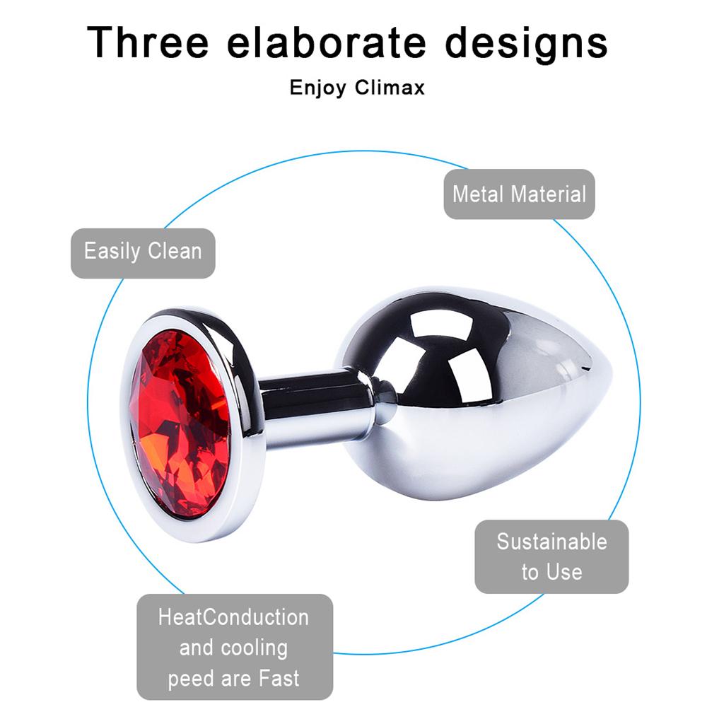 Sex Vibrator Metal Anal Toys For Women Adult Sex Products Men Butt Plug Stainles Steel Anal Plug Sex-toy Anal DildoToys 8 Color
