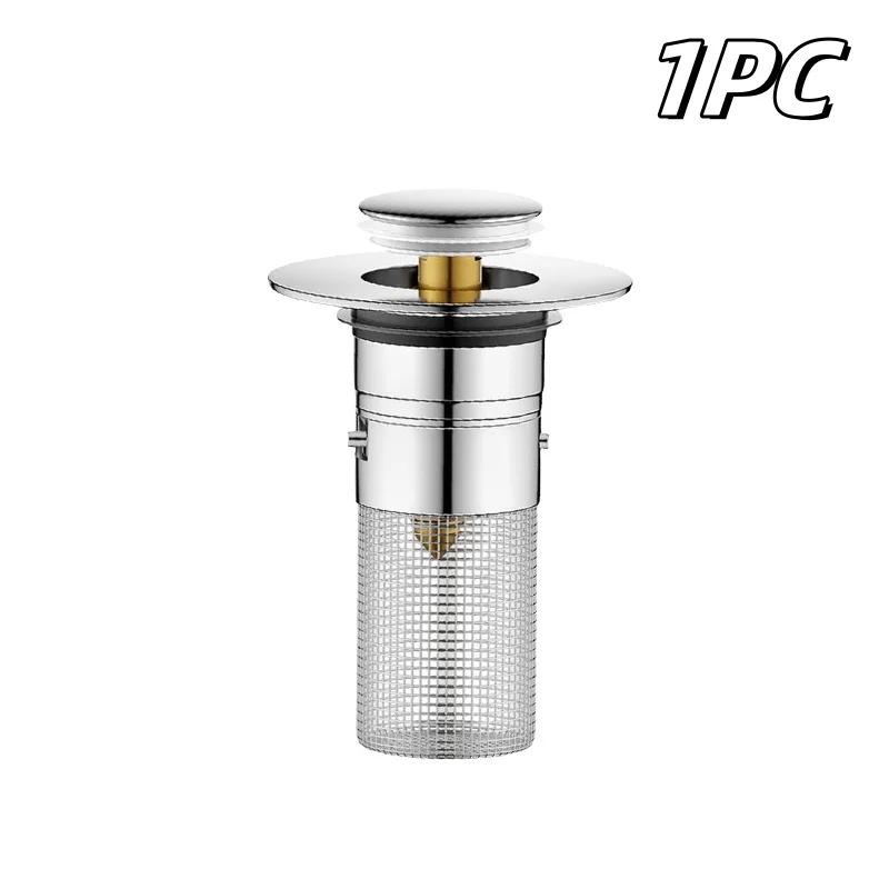 

Пробка для раковины в ванной комнате, улавливатель волос, сливной фильтр для раковины, выдвижной фильтр для раковины со съемной корзиной из нержавеющей стали, улавливатель волос