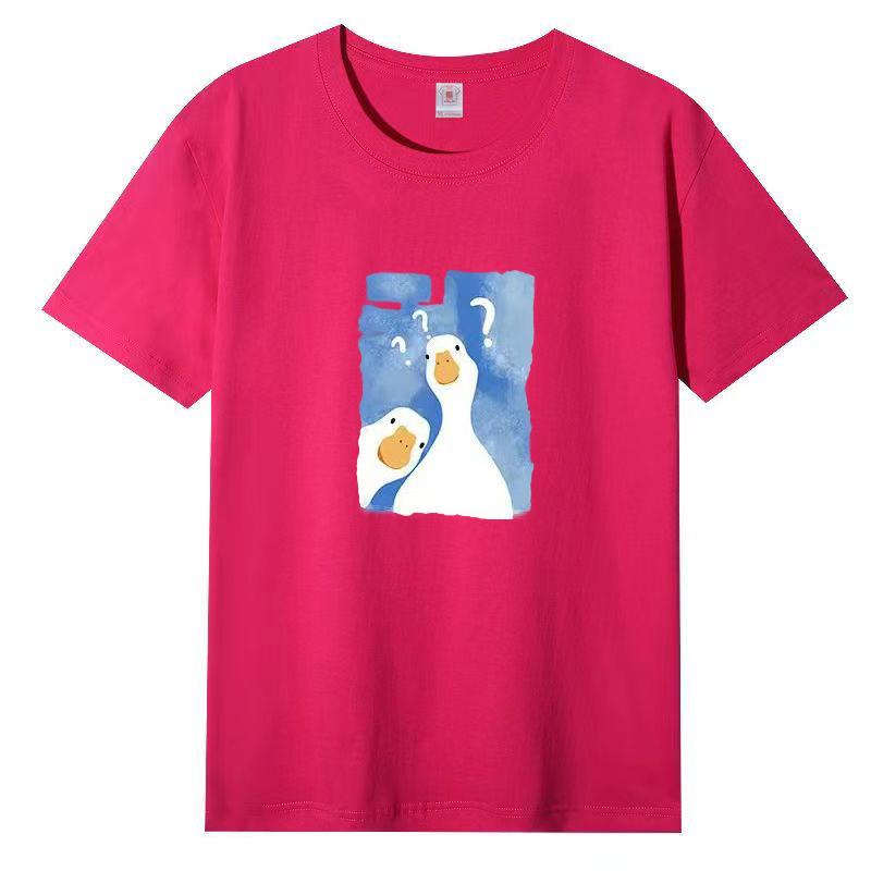 

Женская летняя популярная футболка с короткими рукавами из хлопка, дышащая, свободная футболка с принтом, повседневная 3XL