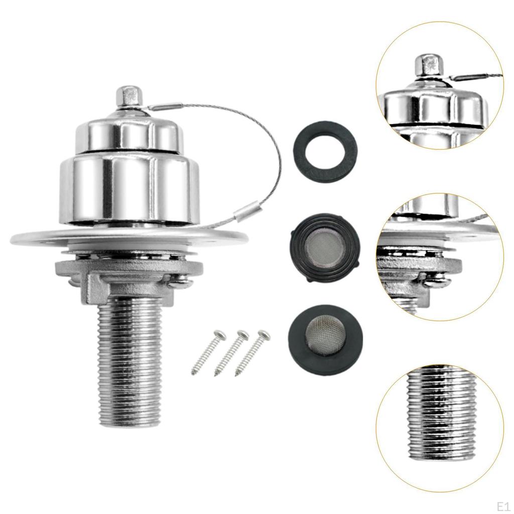 RV City Water Inlet Replace Stainless Steel Brass Convenient Parts Fill Check Valve