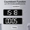 Digital Wall Clock Large Display LED Digital Clock With Remote Control Automatic Brightness Dimmer Big Clock With Temperature