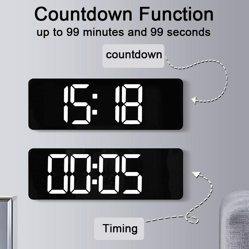 Ceas Digital de Perete Afișaj Mare LED Ceas Digital Cu Telecomandă Dimmer Automat de Luminozitate Ceas Mare Cu Temperatură
