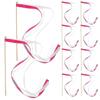 10-Pack Wedding Ribbon Wands: Rosy Photo Props Perfect for Class Activities
