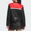 Adidas Originale Racing Style Mode Einfache Vielseitige Stehkragenjacke Damenjacke Schwarz Hellscharlachrot JM8023
