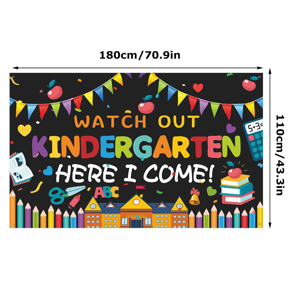 QZBBJ207-218 Classroom Welcome Banner Back To School Decorations - Motivational Background Banner for  Bulletin Board Wall Decor