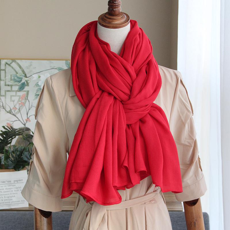 Dunhuang Desert Shawl - Qinghai Chaka Salt Lake Ethnic Scarf for Women, Cotton Linen Silk Blend