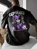 Summer New Mens Cute Teddy Bear Graffiti Print Breathable Round Neck Tshirt Outdoor Urban Fashion High Street Top