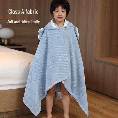 Chal de Maíz para Niños 2025: Toalla de baño de forro polar de coral suave y absorbente con correas