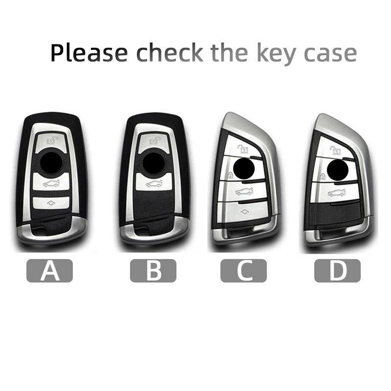 Interior Mouldings Leather Car Key Case For BMW 1 3 4 5 7 Series 320i 530i 550i F20 F15 F16 F48 G20 G30 G01 G02 G05 G11 Keychain