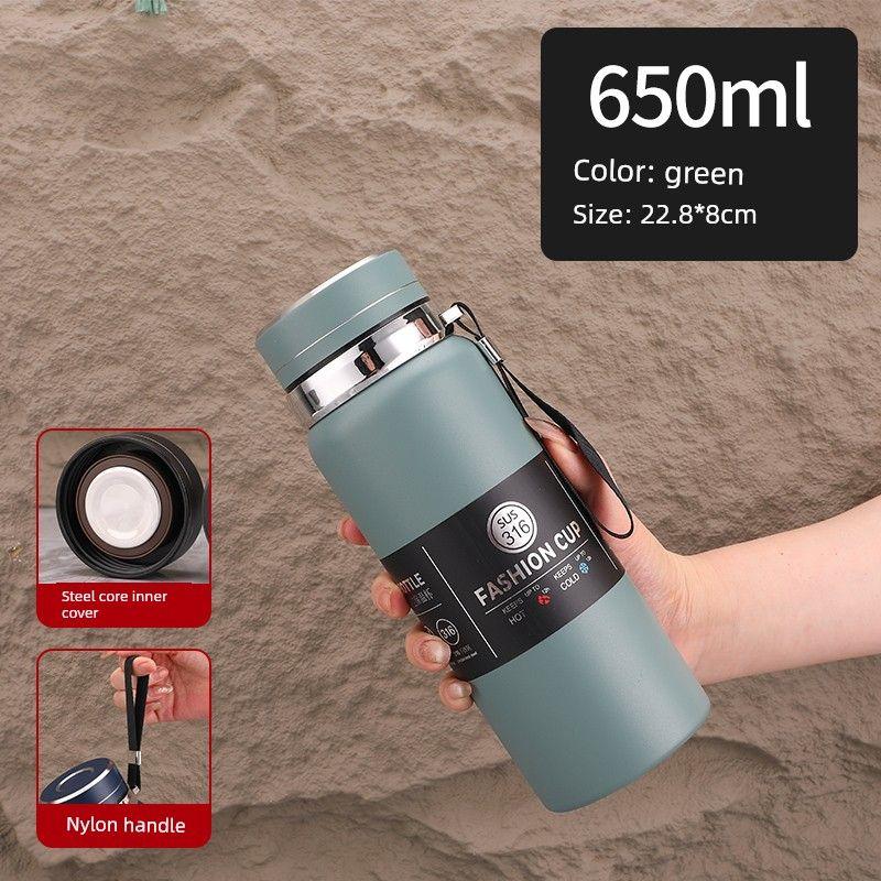 High-Looking, Large-Capacity Thermos Cup for Men and Women, Car-Mounted Tea Cup, 2026 Latest Model, 316 Stainless Steel Water Cup, 800ml