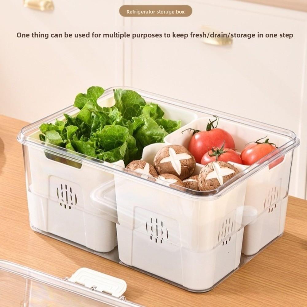 Large capacity Food Storage Boxes 2/3/4/8 grids Compartment Storage Container