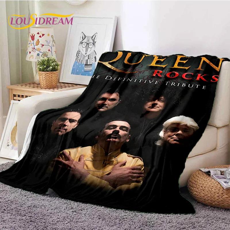 Klassiker Queen-Rockband Freddie Weiche Flanelldecke für Betten Schlafzimmer Sofa Picknick, Überwurfdecke zum Zudecken Outdoor-Freizeit Geschenk