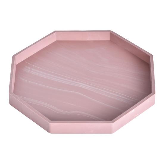 

Піднос для ванної кімнати Кухня Декоративна стійка Органайзер для мила Парфуми Ювелірні вироби Ключі рожевий