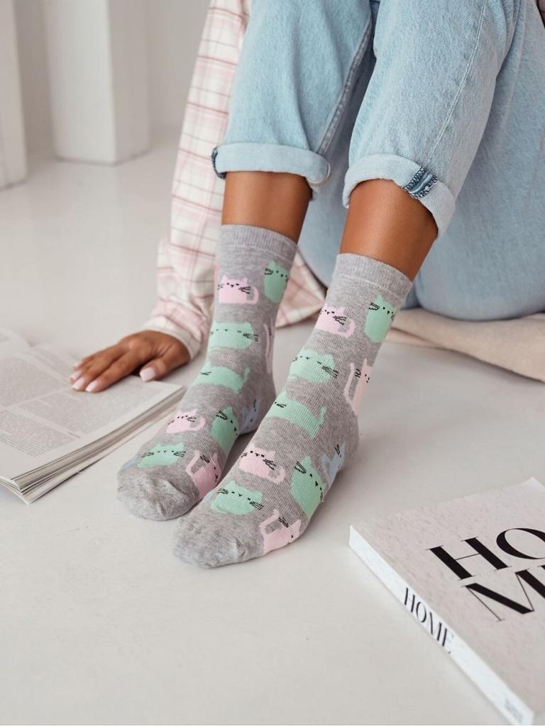 Socken Milena 0200-165 Katzen Bunt 37-41 Milena