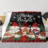 Gnome Christmas Decorative Throw Blanket,Flannel Winter Blankets for Couch Sofa, Holiday Home Decor, Xmas Festival Gifts