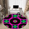 1pc Kaleidoscope Pattern Carpet, Round Non Slip Durable Large Size Office Carpet, Suitable for Office