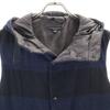 ENGINEERED GARMENTS Made In Canada Border Pattern Batting Vest M Navy Men's Used