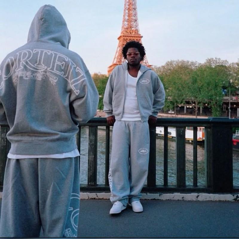 Mens Streetwear Tracksuit Set - Hooded Cotton Casual Sportswear Daily Wear Gym Urban Outings
