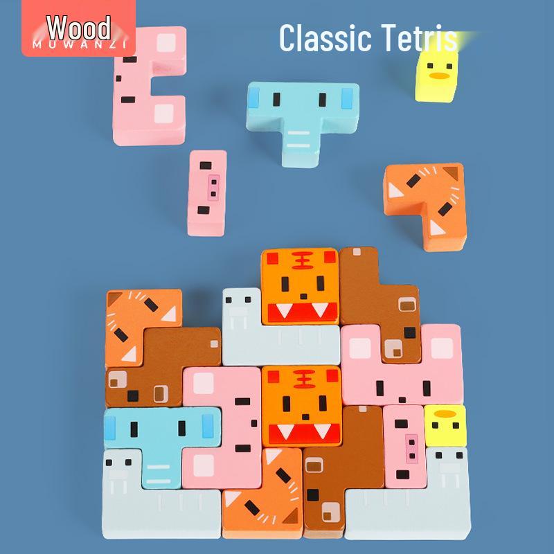 Tierische Balance-Stapelblöcke für Kinder: Pädagogisches Holzspielzeug zur praktischen Entwicklung von Fähigkeiten