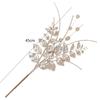 2pcs Glitter Artificial Christmas Berry Branches Lifelike Handmade Gold Powder Berry Branches Plastic DIY Fake Plants