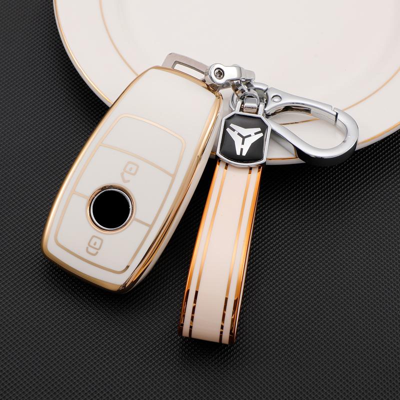 2 Buttons Tpu Car Key Case For Mercedes Benz A C E S G Class Glc Cle Cla W177 W205 W213 W222 X167 Amg Key Cover Keychain Set