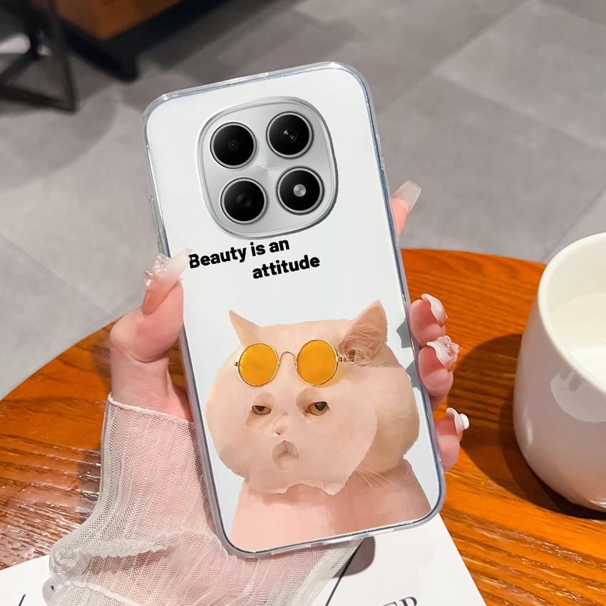 Suitable For Redmi Note 15 14 Pro 14S 15 15C A5 A1 Popular Creative Letters Patterns Phone Case Transparent Silicone Anti Slip Shell For Redmi Housing