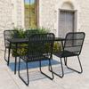 Day and Night - Day and Night Garden Dining Set 5 Pieces Synthetic Rattan and Glass