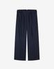 Meleugo Maren Belted Double-Pleat Wide Pants [Navy]