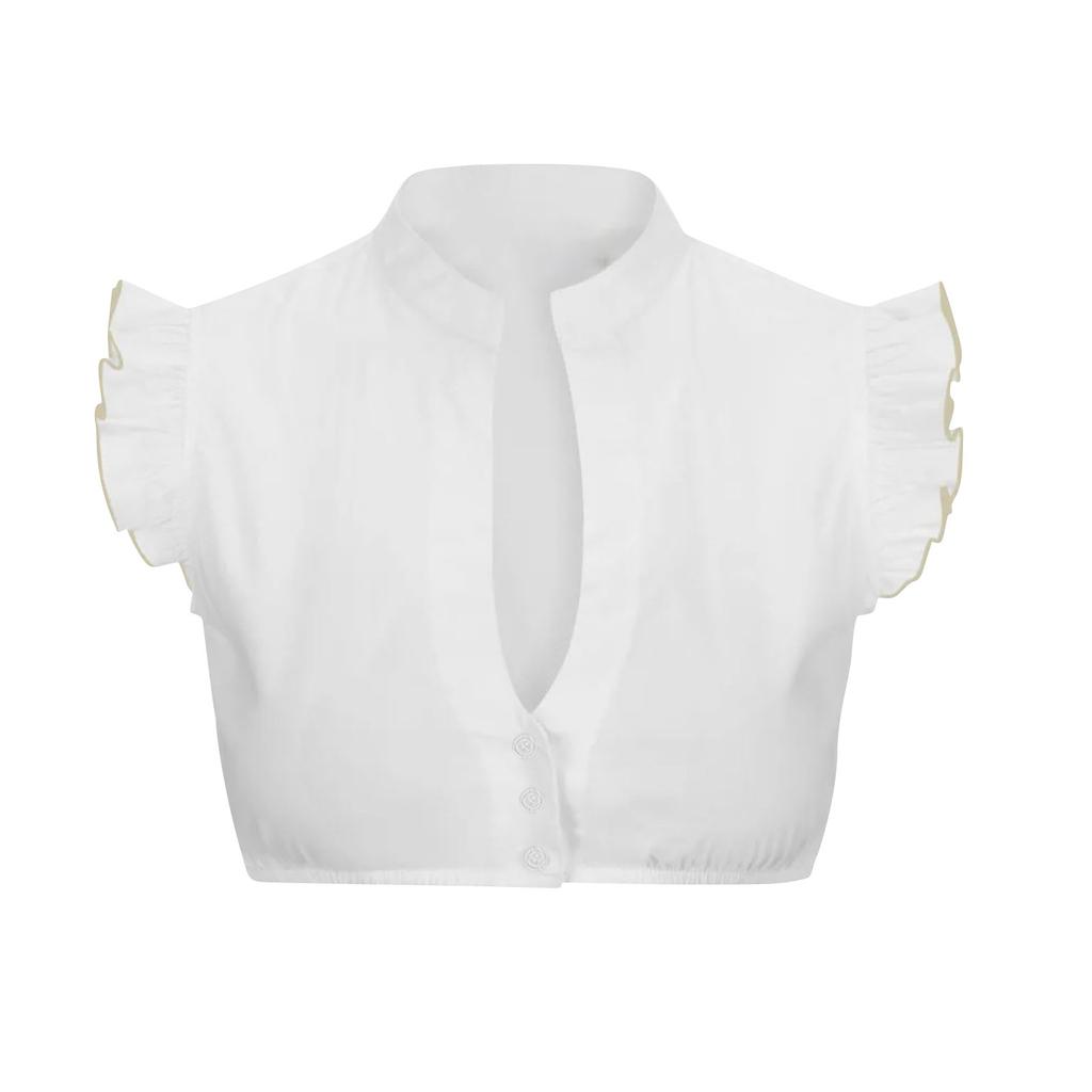 Ladies Elegant Classic Beer Festival Regular Bottoming Stitching Small Shirt Top