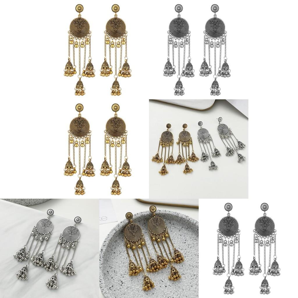 Vintage Geometric Drop Earrings With Rhinestone Accents For Fashionable Women