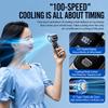 Hangable Handheld Fan 100 Speeds Desk Fan New Ice Cooling Fan  Outdoor
