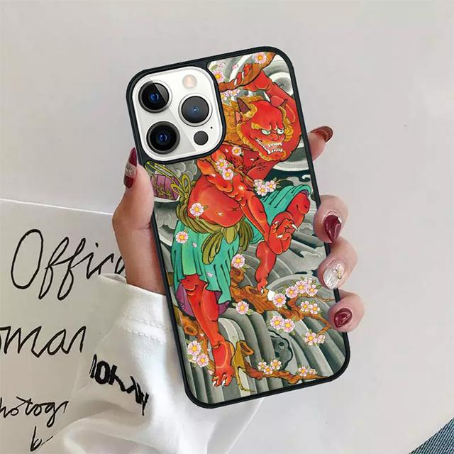 Samurai Demon Phone Case Back Cover for iPhone 17 Air 16 15 14 13 11 12 Pro Max Plus Shell Coque