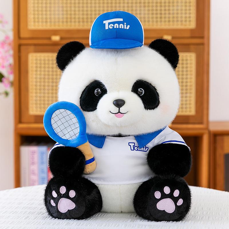 

Cute sports giant panda doll plush toy cute cartoon red panda doll children companion doll 24Cm (0.215kg)
