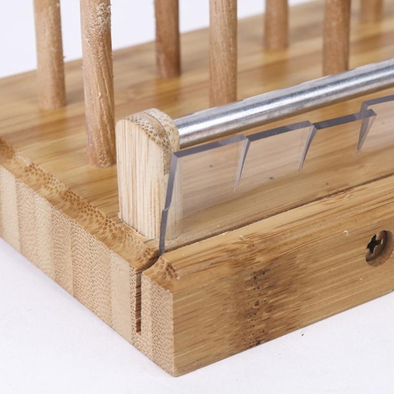 Wooden Fishing Tackle Organizers For 12 Regular Spools And Dispensing Fly Tying Thread Spool Stand