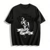 Female Fighter Fighting Till The End Graphic Sports Tee Pure Cotton T-shirt