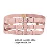 Fashionable Three Breasted Waist Belt Female Corset PU Waistband Elastic Cincher Belt All Matching Waist Dressingup Belt