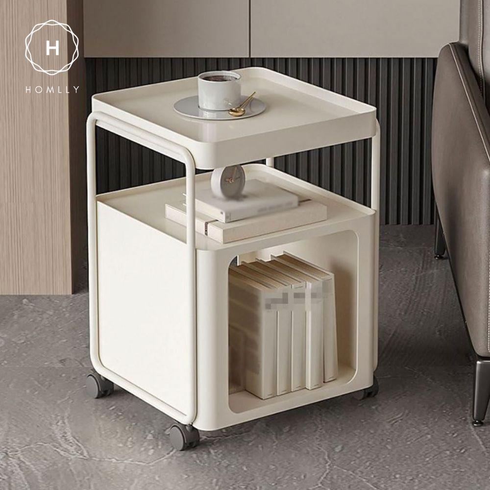 Homlly Luiio 3-tier Side Table with Wheels