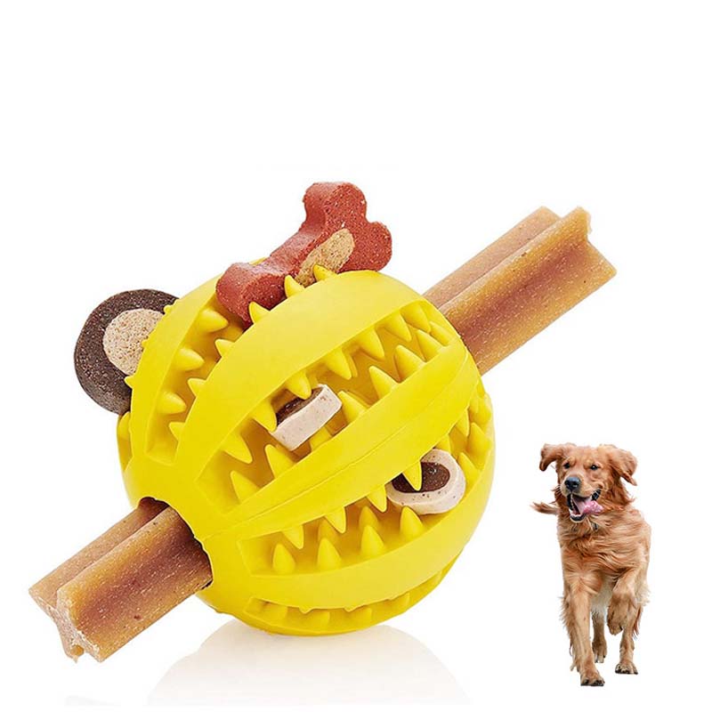 Dog Toys Teeth Cleaning Rubber Balls Pet Training Leaky Food Ball Dog Chewing Toy Balls Watermelon Balls Interactive Toy for Dog