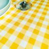 2 Pack Yellow and White Gingham Tablecloth 54 X 108 Inches Rectangle Desktop Decoration Plastics Waterproof & Wrinkle