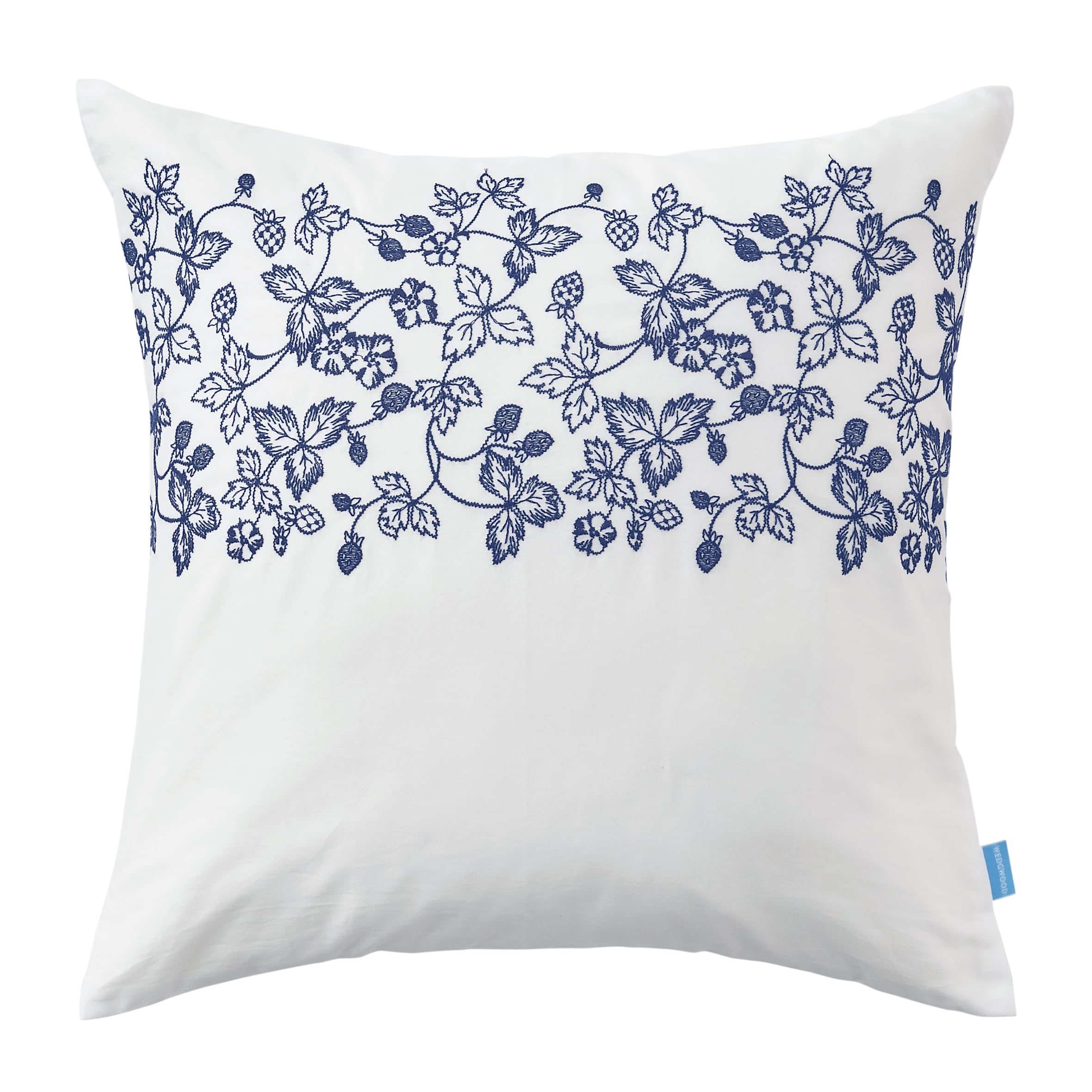 

Подушка Nishikawa Wedgwood Strawberry Ink Гладкая до Изысканной Сделано в PG44800635 Чехол, 45x45см, Стираемый, 100% Хлопок, Синий, На ощупь, Вышивка, синий