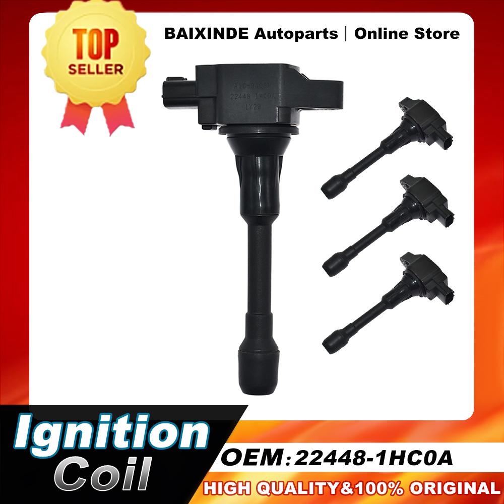 1/4PCS 22448-1HC0A 224481HC0A 17210-15900 Ignition Coil For Nissan Micra K13 HR15DE Versa Note 1.6L Car Parts