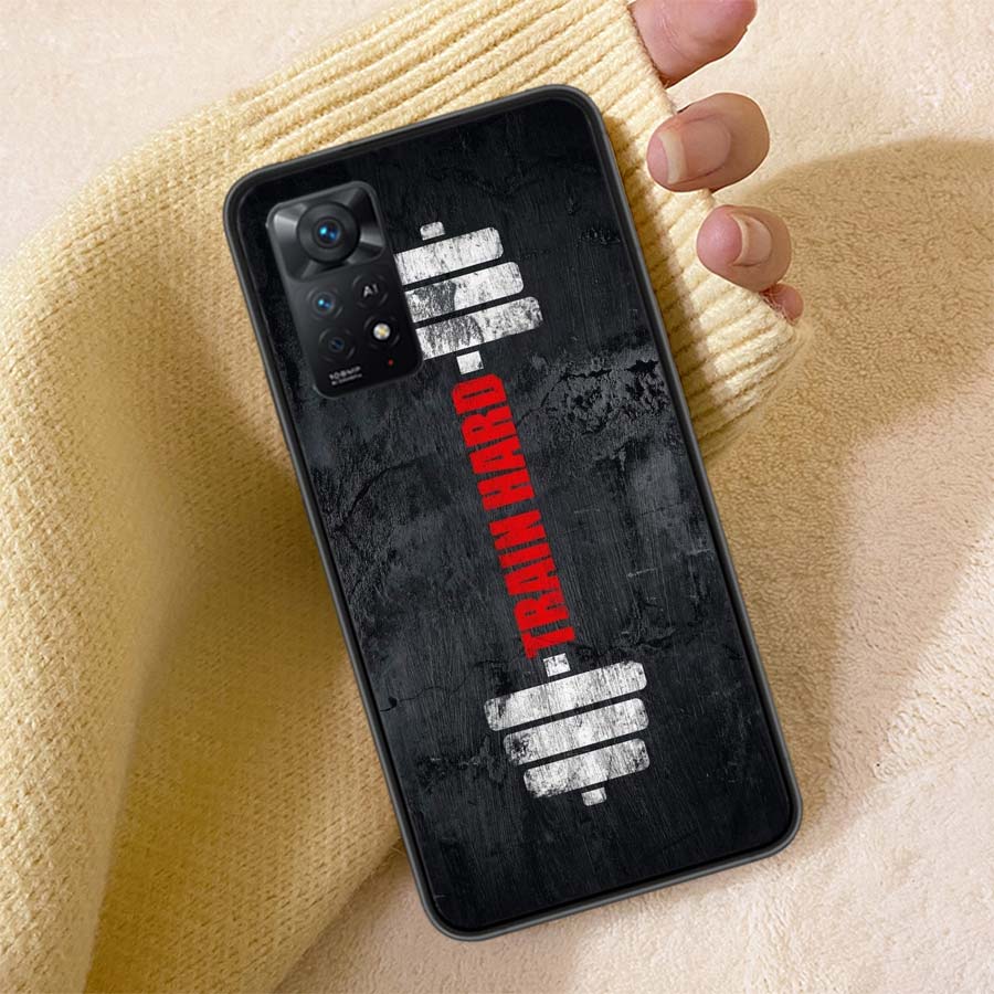 Fitness Equipment Enhances Muscles Phone Case For Redmi Note 13 14 15 Pro Plus 12 13C 12C 15C 9 10 10C 9T 9C 9A TPU Soft Cover C
