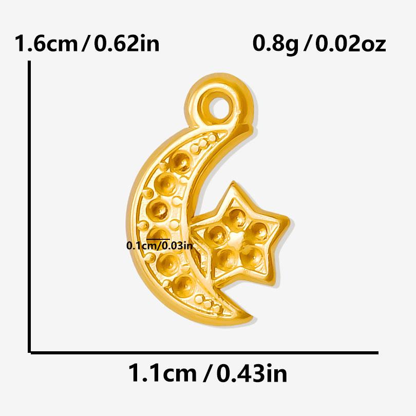 6pcs High Quality Stainless Steel Charm Star Pendants For Jewelry Making Supplies Pentagram Accessories DIY Keychian Charms Bulk